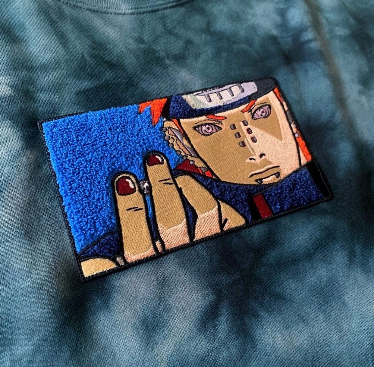 PAIN BLACK TIE-DYE CREWNECK