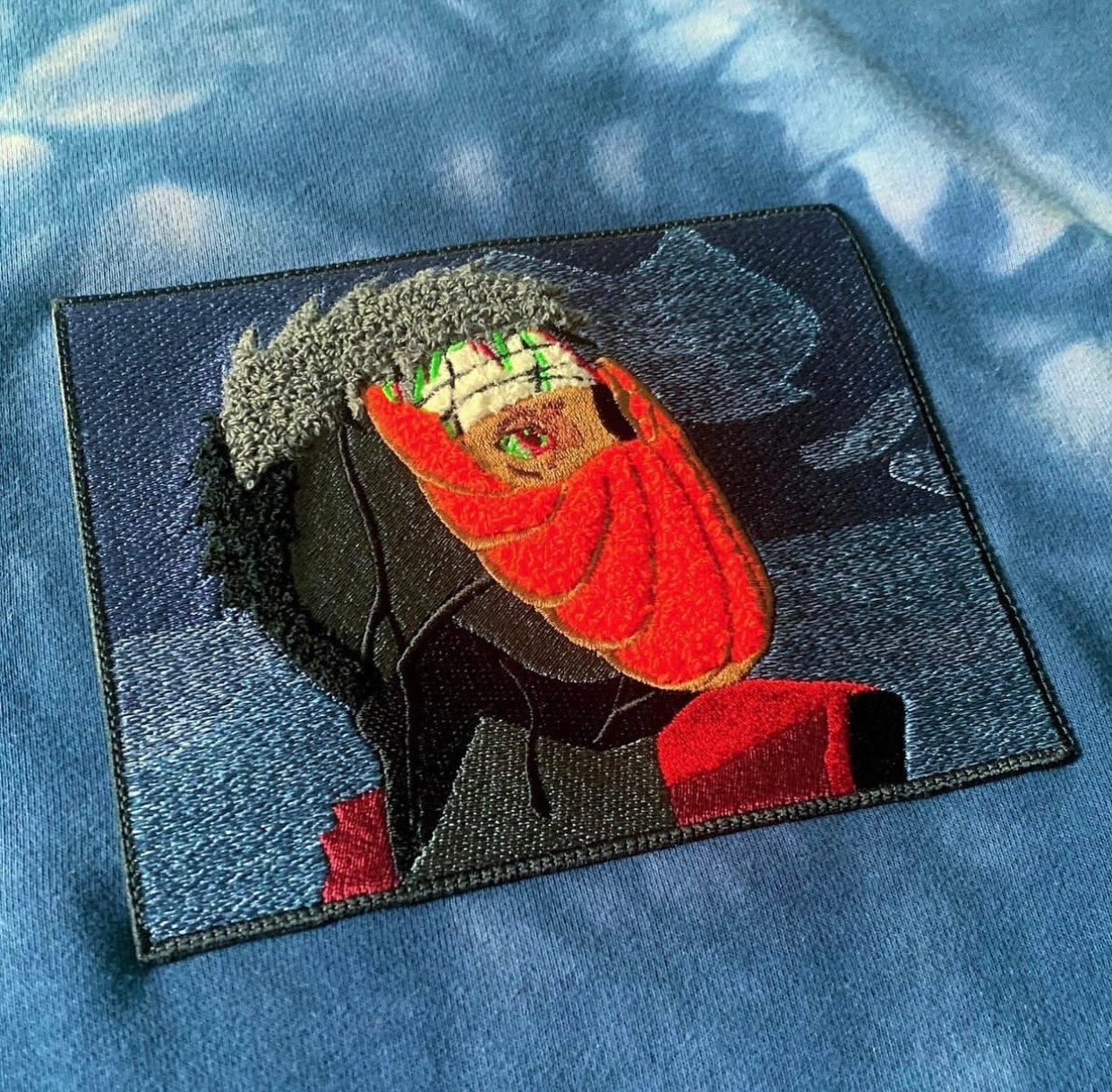 TOBI NAVY TIE-DYE CREWNECK