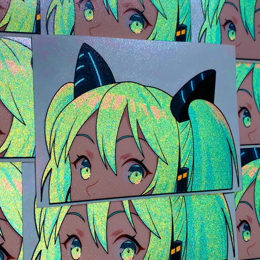 REFLECTIVE HATSUNE MIKU PEEKER