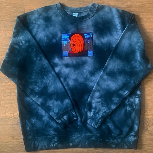 SAVIOR BLACK TIE-DYE CREWNECK