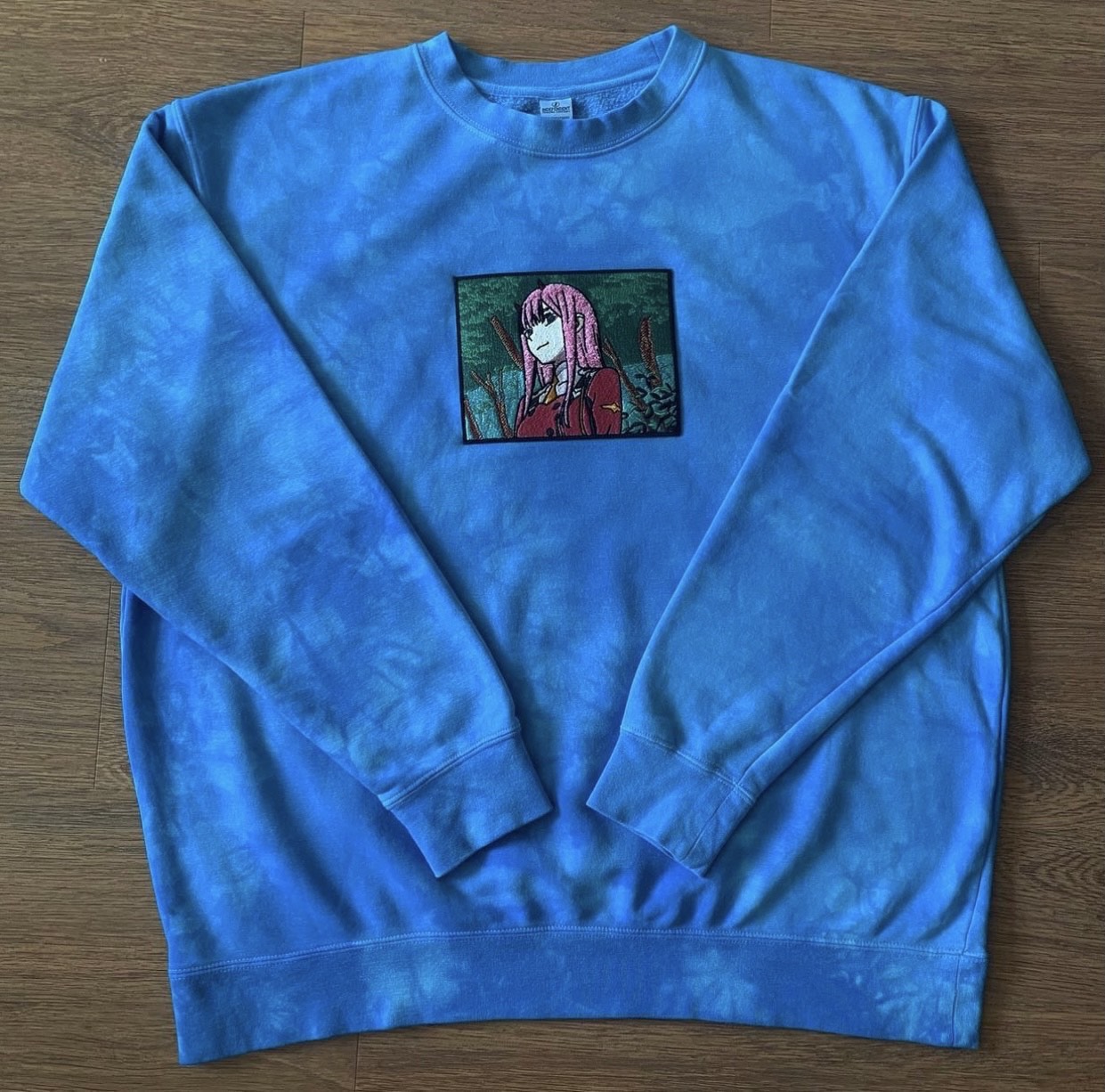 ZERO TWO BLUE TIE-DYE CREWNECK
