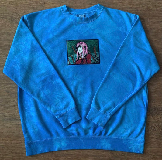 ZERO TWO BLUE TIE-DYE CREWNECK