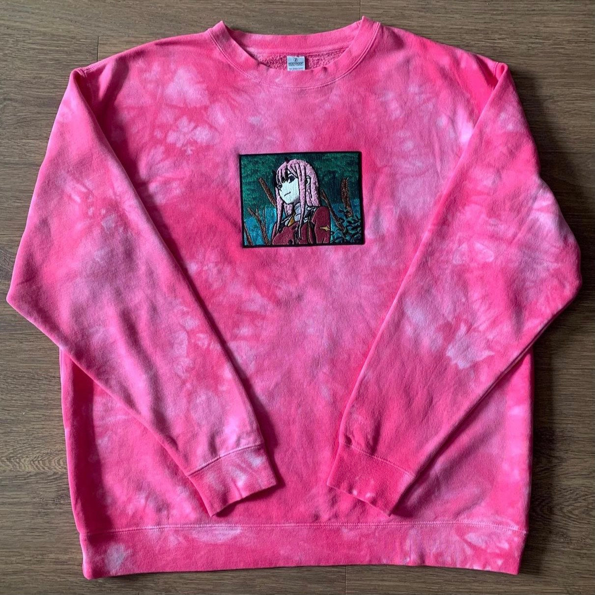 ZERO TWO PINK TIE-DYE CREWNECK